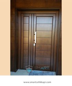 a wooden door with two sidelights and glass panels