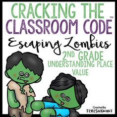 an image of a classroom poster with the text cracking the classroom code escaping zombies 5th grade