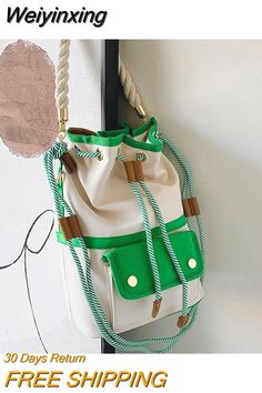 Shipping: Worldwide Express Shipping AvailableDelivery time: 🚚7-15Days Fast ShippingReturns: Fast refund,💯100% Money Back Guarantee. Trendy Beige Bucket Bag For School, Green Bucket Bag With Large Capacity, Green Bucket Bag For School, Casual Green Bucket Satchel, School Shoulder Bucket Bag With Detachable Strap, Green Large Capacity Satchel Bucket Bag, Green Large Capacity Crossbody Bucket Bag, Large Capacity Green Satchel Bucket Bag, Green Crossbody Bucket Bag With Large Capacity