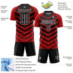 Order the jersey with special name & number you want from our shop, making a vibrant look on the field or daily life! Features: 1. Material: Made from 100% polyester wicking knit with 95% polyester / 5% spandex wicking pinhole mesh 2. Jerseys with sublimation printed name and numbers 3. Moisture-wicking fabric has spongy handle, good draping property and elasticity as well as good dimensional stability and wrinkle-resistance 4. Breathable & Quick-Drying 5. Athletic Cut & Exquisite stitching not Red Sublimation Design For Sports Events, Red Breathable Jersey For Training, Red Breathable Training Jersey, Custom Print Red Sublimation Design For Team Events, Red Sportswear Jersey For Sports Events, Red Jersey With Sublimation Print For Sports Season, Red Jersey With Sublimation Print And Crew Neck, Red Sports Jersey With Letter Print, Red Training Jersey For Football Season