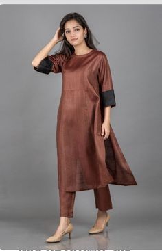 Pant Kurti, Silk Kurti Designs, Kurti Sets, Kurta Patterns, Indian Designer Suits, Simple Kurti Designs, Salwar Designs, Kurti Designs Latest, Long Kurti Designs