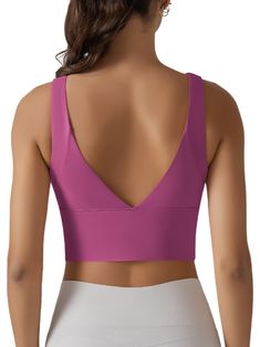 PRICES MAY VARY. Soft Comfortable Material: Crop tank sports bra make of lightweight, breathable and stretchy fabric, sweat-wicking keep you dry. Thees womens sports bras wrap you in buttery softness and offers luxurious comfort. Our longline sports bra designed for yoga and lounge. Light support. Design-- Full coverage V-back: Sports bra for women additional support with built-in no removeable pad, Great for low, medium and high impact activites. workout bras for women full figure with special Bra Workout, Sports Bra Design, Bra For Women, Womens Sports, Support Design, Tank Top Bras, Easy Yoga, Padded Sports Bra, Yoga Bra