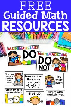 the free guided math resources for students to use in their homeschool or classroom