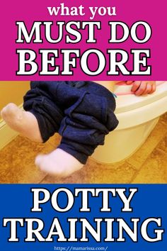 a poster that says, what you must do before potty training and how to use it