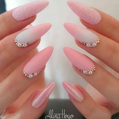 Unghie Sfumate, Homecoming Nails Acrylic, Nail Design Inspiration, Homecoming Nails, Silver Nails, Bridal Nails