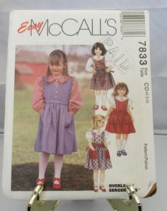 the sewing pattern for this girls'dress is very easy to sew