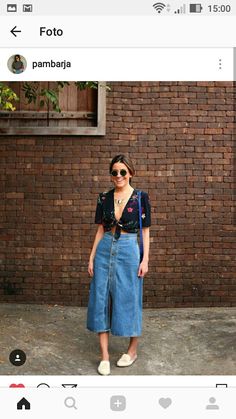 High Waisted Midi Skirt Outfits, Curvy Denim Skirt Outfit, Clueless Outfits, Denim Skirt Outfits, Everyday Fashion Outfits, Skirt Trends, Looks Street Style, Alternative Outfits, Mode Inspiration