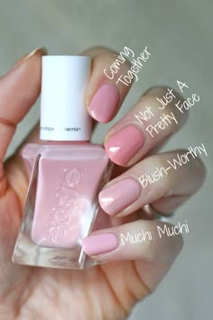 Yes! I'm so excited to FINALLY have gotten my hands on this gorgeous bridal collection! I was more than happy to discover Essie cho... Nails Neutral, Nail Fungus Remedy, Essie Gel Couture, Gel Couture, Essie Gel, Pink Gel