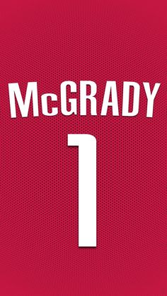 a red jersey with the number one on it and white lettering that reads mc grady