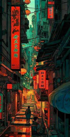 Phone Wallpaper Japan Street, Cyberpunk City, Japon Illustration, Japan Aesthetic, Cool Wallpapers Art, Fantasy Art Landscapes, Cyberpunk Art, Art Generator, 판타지 아트