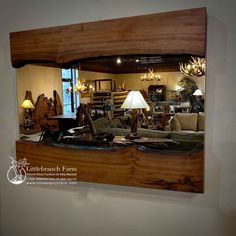 natural redwood rustic mirror Rustic Fireplace Mantels, Rustic Mirror, Redwood Burl, Natural Wood Furniture, Artistic Furniture, Live Edge Furniture, Rustic Fireplaces, Rustic Mirrors, Timeless Furniture