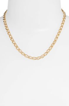 Faceted pieces of cubic zirconia sparkle from within each link of a lovely curb-chain necklace plated in 18-karat gold. 17" length, 2" extender 18k-gold plate/cubic zirconia Made in the USA Curb Chain Necklace, Curb Chain, Made In The Usa, Cubic Zirconia, 18k Gold, Chain Necklace, Gold Plate, Sparkle, Nordstrom