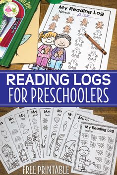 printable reading logs for preschoolers to help them learn how to read