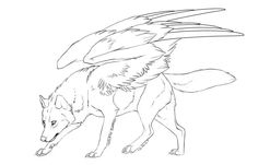 Wings Printable, Wolf Anime