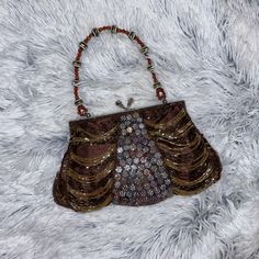 Pre-Owned, Great Condition, Top Handle, Crossbody Chain, May Have Some Beading Absent But Very Hard To Tell Offers Welcome! Peacock Purse, Yellow Clutch, Snake Skin Handbag, Metallic Clutch, Suede Clutch, Straw Clutch, Bags Vintage, Vintage Clutch, Red Purses