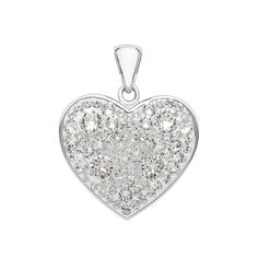 Shimmering Swarovski crystals have been arranged in a heart shape to give this pendant a classic elegance. *Available alone or with 17+3" Italian Sterling Silver Snake Chain PRODUCT DETAILS Size: 3/4" L x 3/4" W Stone: Clear Swarovski Crystals Metal: .925 Sterling Silver Finish: Rhodium Overlay (to prevent tarnish) td {border: 1px solid #ccc;}br {mso-data-placement:same-cell;} Crystal Heart Necklace, Swarovski Crystal Hearts, Express Love, Crystal Heart Pendant, Buy Necklace, Silver Snake Chain, Stunning Jewellery, Crystal Heart, Snake Chain