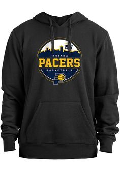 Put your Pacers spirit on display in this Indiana Pacers Long Sleeve Hoodie! You'll be cozy on game day in this Indiana Mens Black NBA TIP OFF Hooded Sweatshirt. This Pacers Long Sleeve Hoodie features a midweight fleece material with a hood, kangaroo pouch and team graphics on the chest. Wear your Indiana Pacers spirit with pride in this great Mens Hooded Sweatshirt! Officially Licensed, Screen printed team graphics, Hood with drawstrings, Kangaroo pouch, Sleeve cuffs and waistband, Fit: True t Cotton Sweatshirt With Adjustable Hood For Sports, Sports Fan Apparel Sweatshirt With Drawstring Hood, Throwback Fleece Hoodie For Sports Events, Black Sports Fan Hoodie For Sports, Throwback Cotton Sports Hoodie, Team-colored Throwback Hoodie For Sports, Black Hoodie With Team Logo For Sports Events, Sports Fan Apparel Hoodie With Team Logo, Black Sports Hoodie With Team Logo