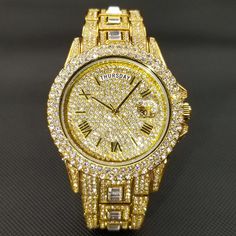 LUXURY GOLD FULL DIAMOND MENS WATCHES, 80% OFF! A good sale only comes every so often -- so don't miss out on our amazing low price on Luxury Gold Full Diamond Men's Watches. At this store, we guarantee a quality selection of products including our Iced Out Men's Watches for a wonderful shopping experience. Buy now and enjoy our worldwide shipping. Take a look at the sections below to learn more about our product. MORE ABOUT LUXURY GOLD FULL DIAMOND MENS WATCHES ▲Description: -Style: Fashion Lux Zapatillas Veja, Iced Out Watch, Diamond Watches For Men, Crystal Watches, Luxury Diamonds, Modern Gentleman, Watch For Men, Mens Luxury, Men's Watches