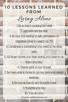 How To Live Happy Alone, Living Alone For The First Time, Living Alone Apartment, Learn To Live Alone, Alone Time Ideas, Senior Tips