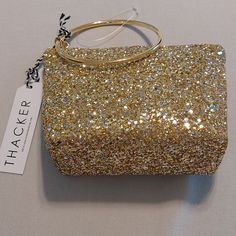 Brand New Cute And Elegant Pouch. Perfect For Any Occasion. Sparkling Gold Clutch For Party, Glamorous Gold Sparkling Clutch, Gold Glitter Bag For Gift, Gold Glitter Clutch For Formal Occasions, Chic Gold Sparkling Bag, Chic Sparkling Gold Bag, Sparkling Gold Clutch For Events, Glamorous Glitter Evening Bag As Gift, Chic Sparkling Gold Bags