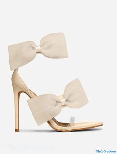 OrcaJump - Sandales de Fête Elegantes et Minimalistes à Talons aiguilles, Bout ouvert, No Shoes For Women Heels, Sandals High Heels, Summer Footwear, Women Heels, Womens Sandals Summer, Winter Shoes For Women, Lace Up Flats, Beige Shoes, Heels Sandals