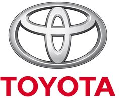 the toyota logo on a white background