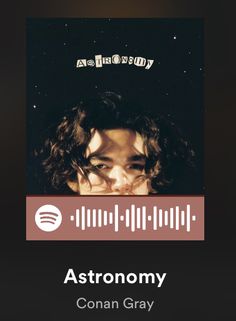 the cover art for astronomy with an image of a man's face and sound waves