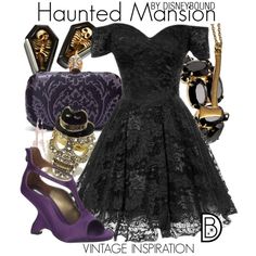 Haunted Mansion by leslieakay on Polyvore featuring Max Studio, Alexander McQueen, Thalia Sodi, disney, disneybound and disneycharacter Disneybound Ideas, Movie Outfits