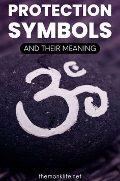 the cover of protection symbols and their meaning, with an omen symbol painted on it