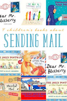 an advertisement for the children's books about sending mail