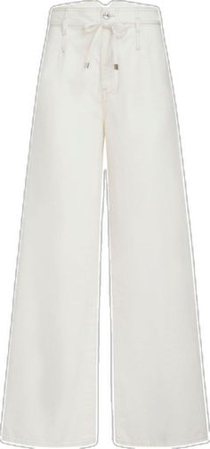 Elegant White Straight Jeans, Elegant White Bottoms With Five Pockets, Belted Wide Leg Jeans For Spring, White Cropped Jeans With Belt Loops, White Cropped Leg Jeans With Belt Loops, Elegant High-rise White Pants, Elegant High Rise White Pants, Chic White Pants With Five Pockets, White Jeans With Belt Loops For Spring