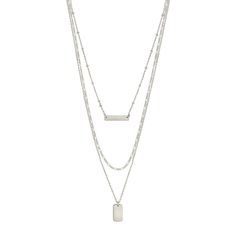 This MC Collective triple layered bar necklace is the perfect way to finish any outfit. This MC Collective triple layered bar necklace is the perfect way to finish any outfit. Metal: brass 13-18 Finish: polished Chain length: 18 in. with 2-in. extender Chain type: rolo Please note, due to the high value of this item, a signature may be required upon delivery. Size: 20". Color: Multicolor. Gender: female. Age Group: adult. Layer Bars, Bar Necklace, Chain Lengths, Layered Necklaces, Chain Length, Size 20, Gender Female, Jewelry Watches, Age Group