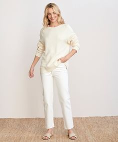 Saturday Sweatshirt Cream Pair this with our matching Saturday Sweatpant for a look that's cozy from head to toe. With a perfectly lived-in feel that rivals that of your most-loved sweatshirt, this one is the ultimate closet staple. Our best-selling sweatshirt boasts a new fabrication that makes every wear a dream. 78% cotton, 22% viscose. Made in USA. This unique French terry is based on a vintage Japanese fabric that boasts a looser knit for an ultra-soft feel. Cotton blend French terry is ult Jenni Kayne, Closet Staples, Fabulous Fabrics, Japanese Fabric, Mom Style, Cozy Sweaters, Vintage Japanese, A Dream, French Terry