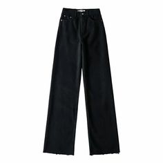 Black Boyfriend Jeans, Estilo Hipster, Winter Trousers, Streetwear Pants, Jeans Models, Womens Fashion Jeans, Trendy Jeans, Straight Trousers, Straight Leg Denim