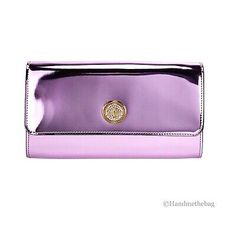 Top Rated Versace Medusa Lilac Crystal Metallic Leather Evening Crossbody Clutch Handbag, bags Goth Purse, Clutch Bag Wedding, Purple Metallic, Metallic Purse, Wedding Clutch, Card Case Wallet, Versace Bags, Crossbody Clutch, Purple Bags