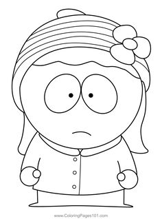 the cartoon character south park coloring pages