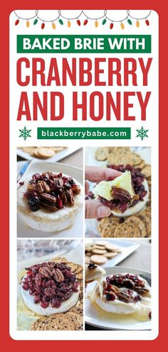 This Cranberry Honey Baked Brie is so unbelievably easy to make! Skip the puff pastry or phyllo dough and make it for your next party. Honey Baked Brie, Baked Brie With Cranberry, Baked Brie With Honey, Brie With Honey, Baked Brie Honey, Cranberry Honey