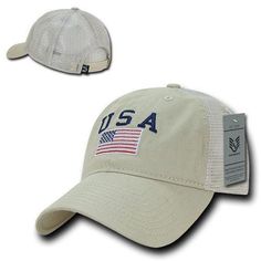 USA US Flag Patriotic Relaxed Fit Trucker Cotton Baseball Caps Hats Trucker Cap Design, Plastic Mesh, Embroidered Caps, Fragrance Gift, Us Flag, Cap Design, Gift Accessories, Baseball Caps, Usa Flag