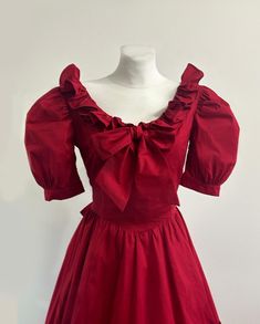 Vintage inspired dress. Wine red. Photos of pink one are added to show the full length. Condition: new, only one available  Size description: Size: M HalfBust under armpits is 48.5cm (19.09in) HalfWaist is 39cm (15.35in) The cloth stretches a bit, sash helps to adjust the dress to your figure. Material: 97% cotton, 3% elastan Contact me if you need any additional information. Red Photos, Vintage Inspired Dresses, Inspired Dress, Soft Girl, Dress Clothes For Women, Cottage Core, Wine Red, Dream Wardrobe, Gorgeous Dresses