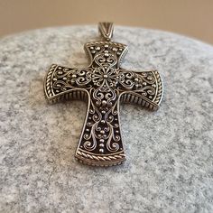 Greek Byzantine Orthodox Cross made of sterling Silver 925 . It's a handmade Cross with excellent work finishing and polishing, the Cross is platinum plated and oxidized so you can see all the details of the Byzantine motifs that adorn the Cross spirals, grains twisted wire bars etc. A beautiful Cross that can be worn by both women and men, designed and made in Greece The perfect gift for any special occasion SHIPMENT INFORMATION FREE SIPPING VIA DHL EXPRESS Please fill an active phone number It Ornate Antique Silver Nickel-free Jewelry, Antique Cross Pendant Jewelry With Intricate Design, Antique Silver Sterling Silver Jewelry With Oxidized Finish, Memorial Sterling Silver Jewelry With Oxidized Finish, Antique Sterling Silver Jewelry In Bronze, Formal Sterling Silver Jewelry In Gunmetal, Formal Gunmetal Sterling Silver Jewelry, Antique Silver Nickel-free Jewelry, Antique Nickel-free Silver Jewelry