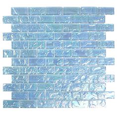 blue glass mosaic tile on white background