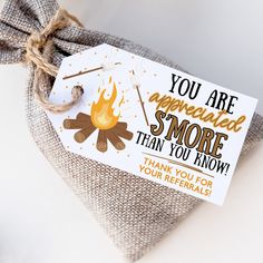 there is a sign that says you are appreciated smore than you know thank you for your referals