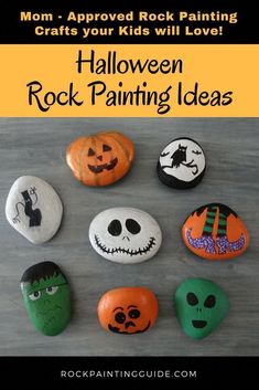 halloween rock painting ideas for kids