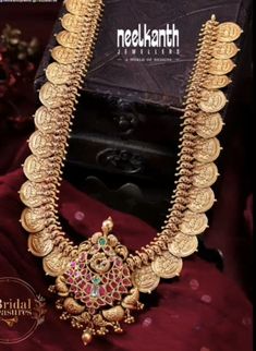 Kaasu Mala, Wedding Jewelry Sets Bridal Jewellery, Bridal Jewellery Inspiration, Gold Jewels Design, Neck Pieces Jewelry, Gold Bridal Necklace