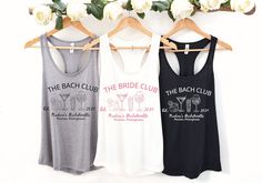 Custom Location Bachelorette Tank Top, Custom Bridal Party Tank Top, Bachelorette Tanks, Persoanlized Tank Top, Bride Club Tank tops   Please note we are currently using M&O women's tank tops to fulfill our orders right now. Fabric Information 6 oz., 65/35 polyester/ringspun cotton, 30 singles Slim fit Ribbed neck and armholes Double-needle hem Side seams WASHING INSTRUCTIONS Please wash us inside out in cool water + for best results dry flat & do not iron directly on image. Following these wash White Fitted Tank Top For Weddings, White Fitted Top For Bachelorette Party, Fitted White Tops For Bachelorette Party, Bridal Party Tank Tops, Bachelorette Tanks, Party Tank Top, Women's Tank Tops, Custom Bridal, Washing Instructions