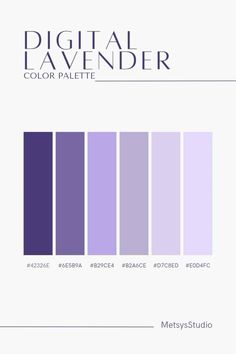 the color palette for digital lavender