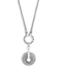 John Hardy Sterling Silver Classic Chain Disc Amulet Pendant Necklace, 18 Timeless Jewelry With Box Chain Pendant, Timeless Pendant Jewelry With Box Chain, Timeless Pendant Chain Jewelry, Metal Necklace With Box Chain And Round Pendant, Metal Necklace With Round Pendant And Box Chain, Metal Box Chain Necklace With Round Pendant, Metal Box Chain Jewelry With Round Pendant, Amulet Pendant Necklace With Box Chain, Timeless Pendant Necklace With Box Chain