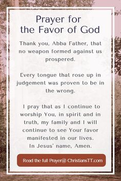 prayer for the father of god