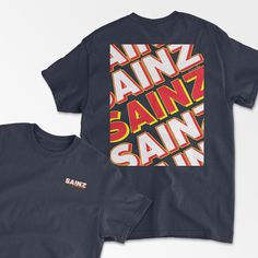 Sainz Inspired Racing T-shirt Motorsport Driver Tee Race Week Gift - Etsy Sports Fan T-shirt With Sublimation Print For Streetwear, Sporty Graphic T-shirt For Fan Merchandise, Sporty Graphic Design T-shirt For Fan Merchandise, Sports Fan T-shirt With Logo Print For Streetwear, Streetwear Sublimation Short Sleeve With Team Name, Streetwear Sublimation T-shirt With Team Name, Short Sleeve Graphic T-shirt For Sports Events, Graphic Short Sleeve T-shirt For Sports Events, Team Spirit Graphic Print T-shirt For Streetwear