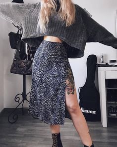 High Waisted Floral Skirt, Long Wrap Skirt, Midi Skirt Casual, Skirts Casual, Long Skirt Summer, Wrap Skirts, Leopard Print Skirt, Jumpsuit Outfit, Split Skirt